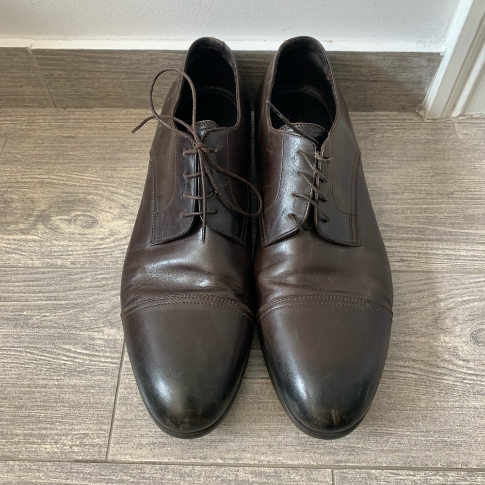 Ermenegildo Zenga brown leather dress shoes